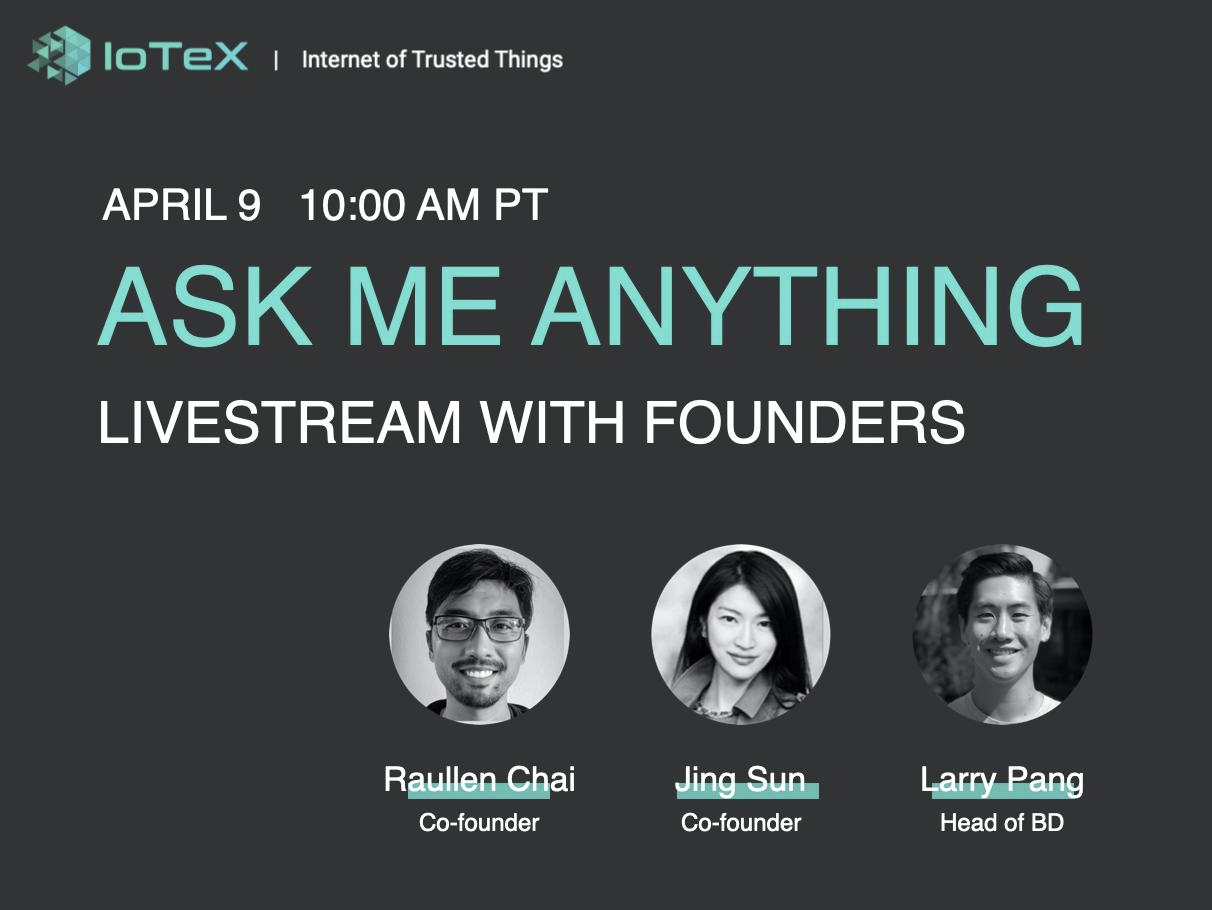 Image: Ask Me Anything (AMA) Apr 9, 2020 with Founders