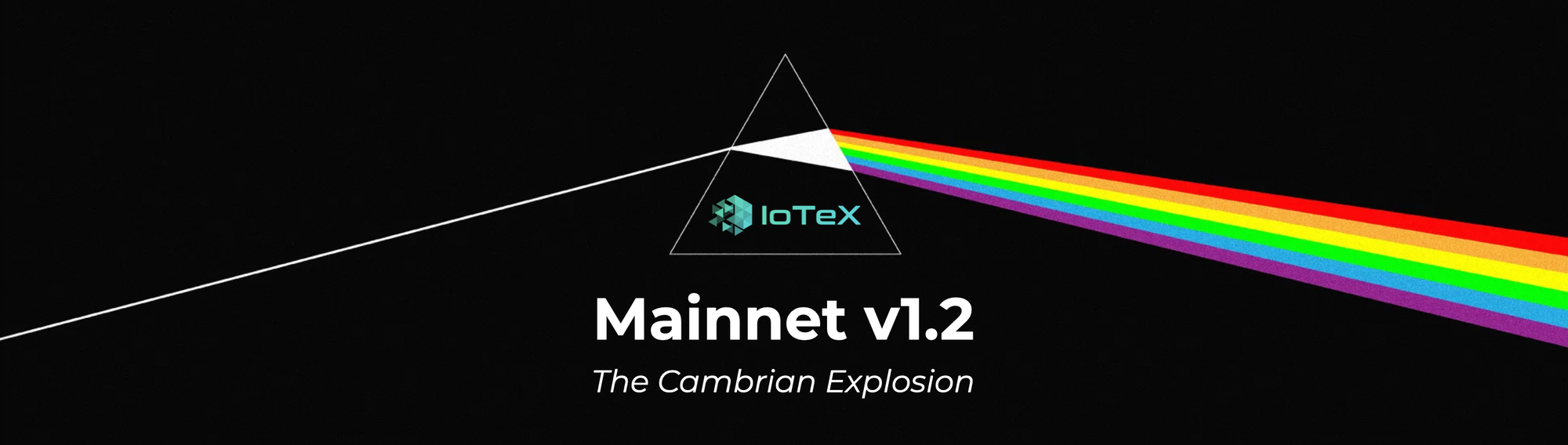 Featured image for article "Mainnet v1.2 — Activating the Cambrian Explosion on IoTeX" from IoTeX Blogs