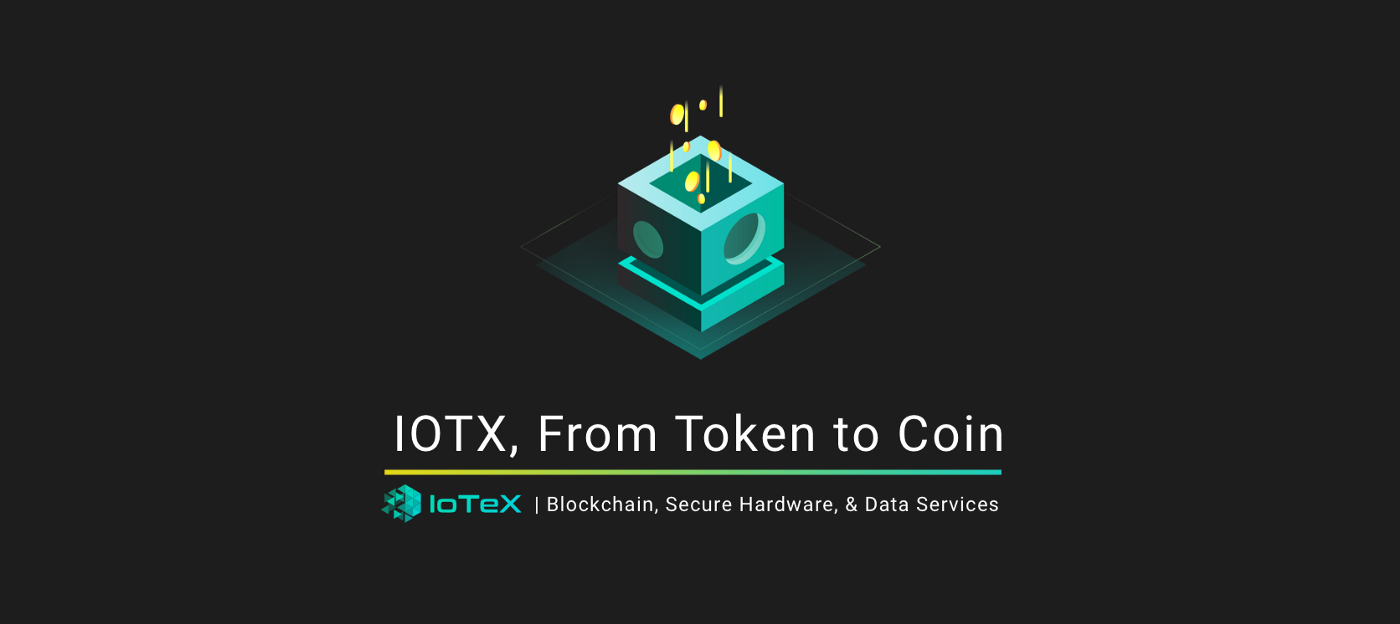 Featured image for article "IOTX, From Token to Coin" from IoTeX Blogs