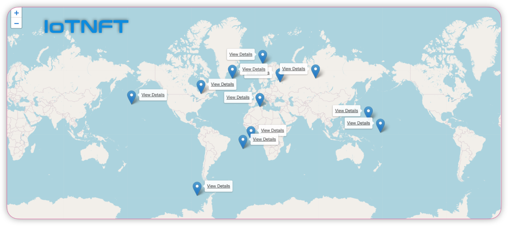 World map of where Pebble is generating data.