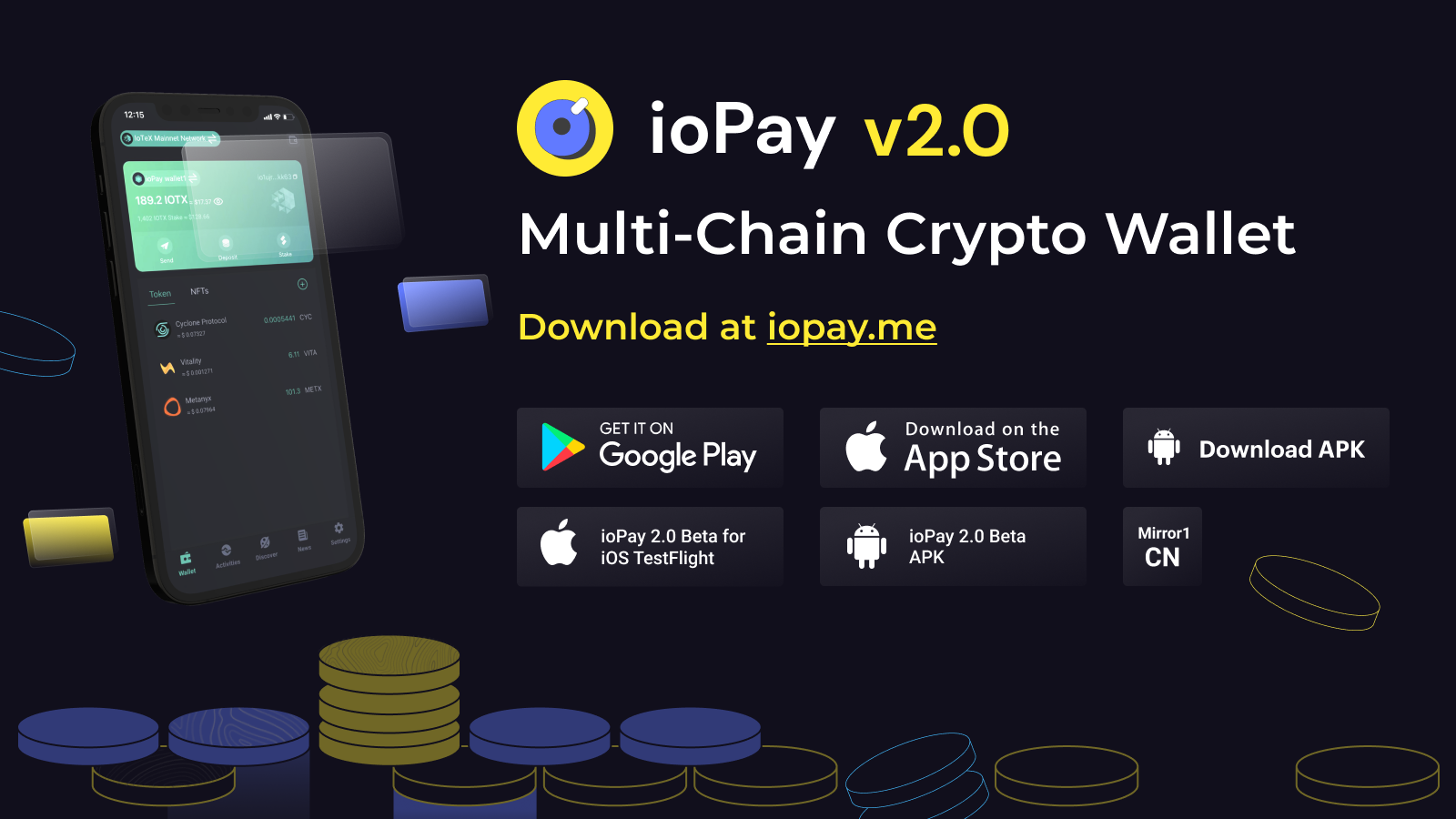 Introducing the ioPay 2.0 Multi-Chain Crypto Wallet