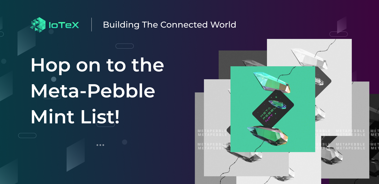 Featured image for article "Hop on to the Meta-Pebble Mint List!" from IoTeX Blogs