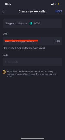 Enter a gmail address