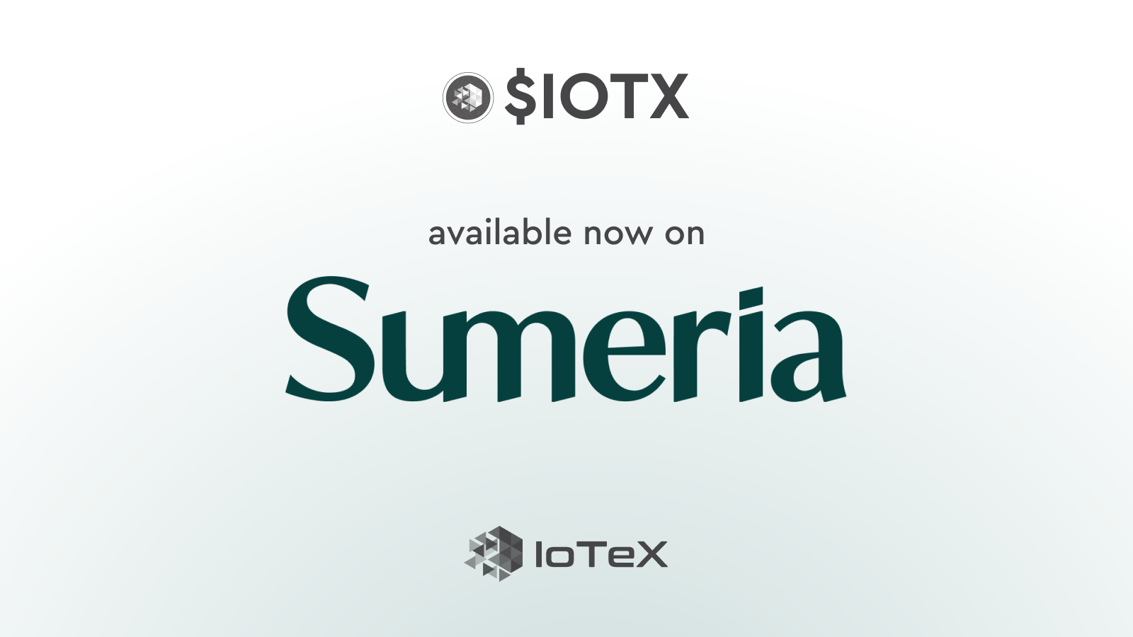 Featured image for article "IOTX Listed on Sumeria: Expanding IoTeX Access in France" from IoTeX Blogs
