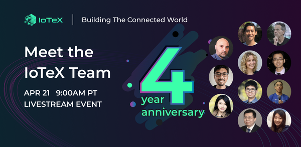 Join Our Livestream to Celebrate IoTeX's 4-Year Anniversary