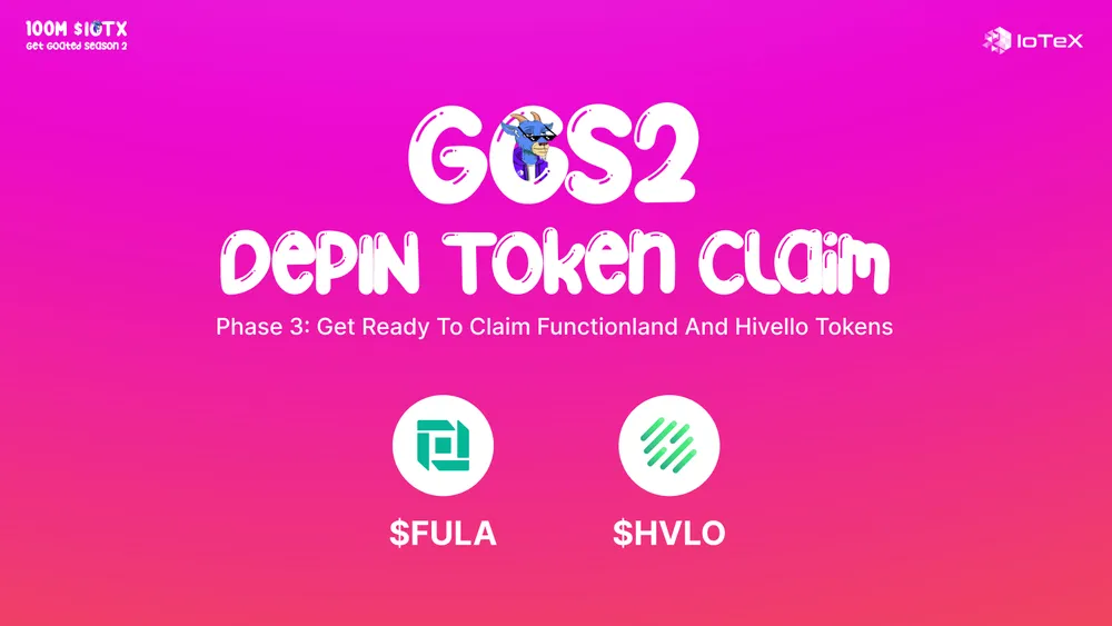 Goated Rewards Fase 3: Bersiaplah untuk Mengklaim Token Functionland dan Hivello